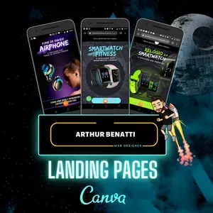 Capa: Landing Canva Arthur Benatti: Baixar Curso Completo Agora