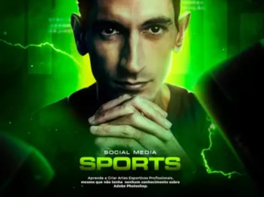Capa: Social Media Sports: Baixar Curso Photoshop Para Design Esportivo Completo