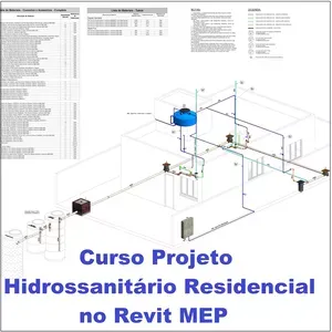 Capa: Projeto Hidrossanitário Revit: Baixar Curso Willian Alves Completo