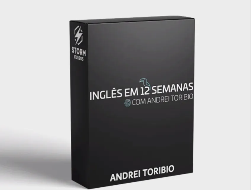Capa: Inglês em 12 Semanas: Baixar Curso Andrei Toribio PDF e Aulas