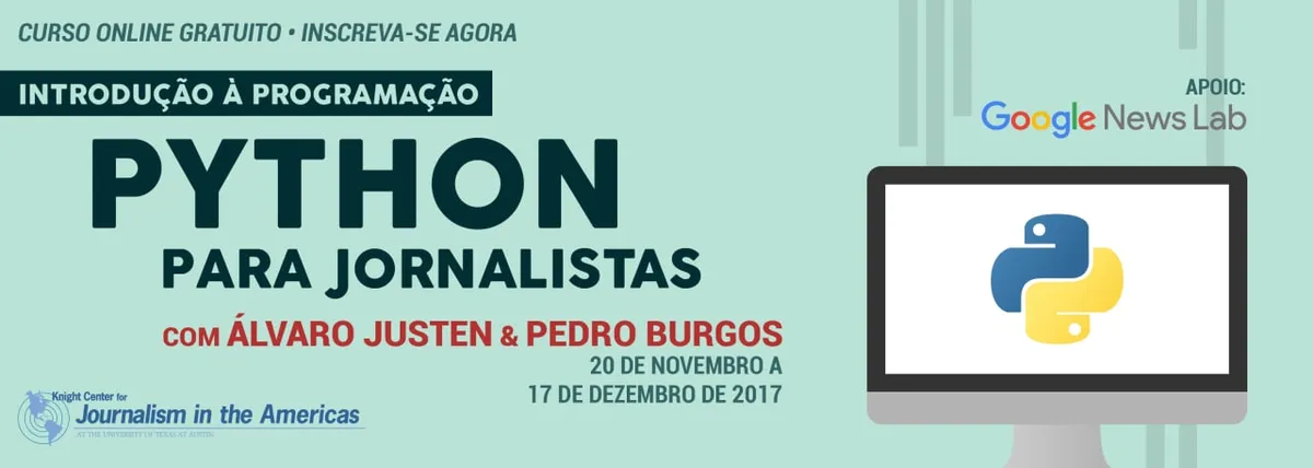 Capa: Baixar Python para Jornalistas [The University of Texas]