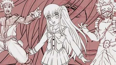 Capa: Curso Básico de Mangá: Baixe Desenho de Personagens
