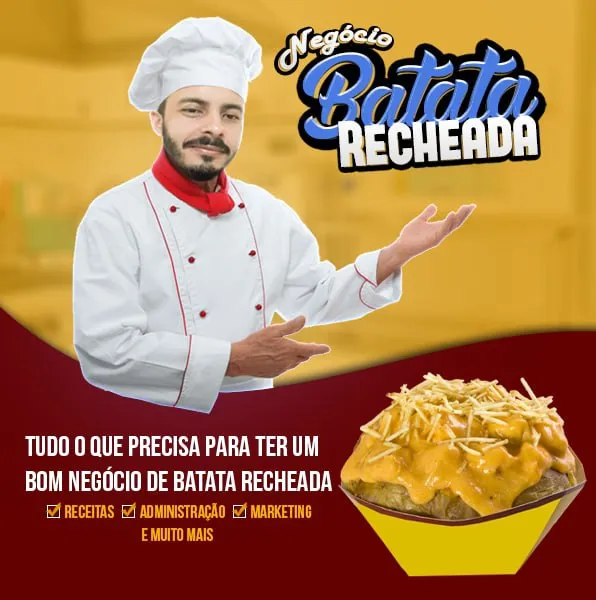 Capa: Baixar Negócio Batata Recheada: Curso Completo + Acesso VIP