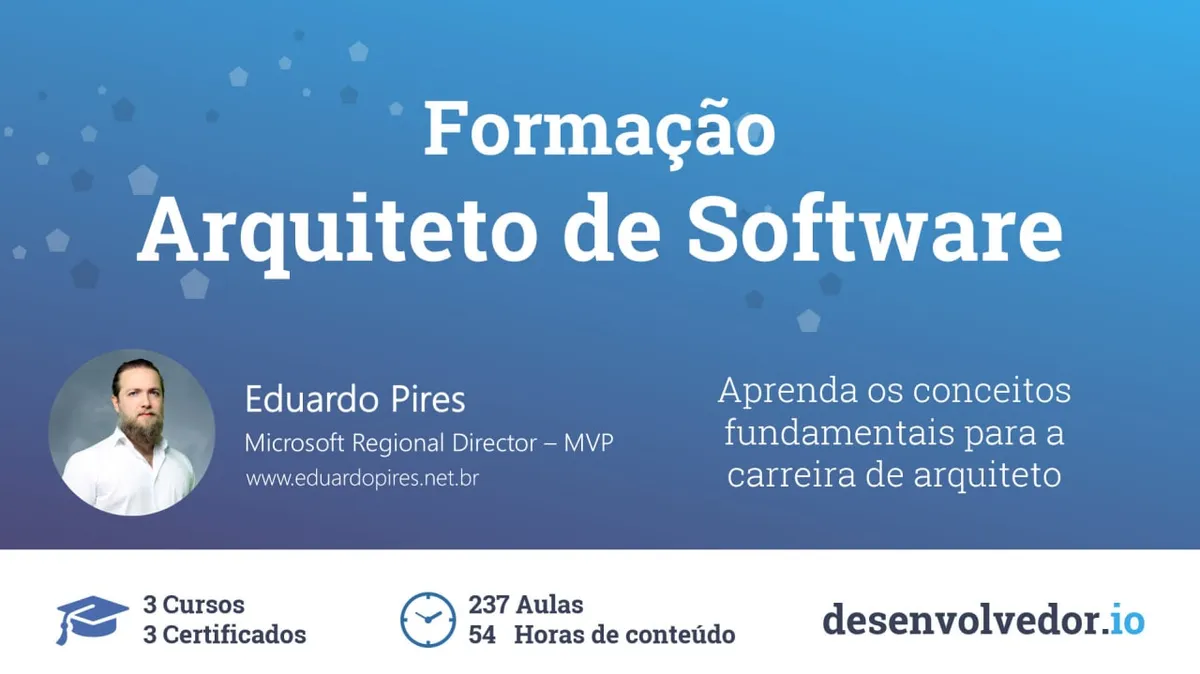 Capa: Formação Arquiteto de Software Desenvolvedor.io: Baixar Curso Completo
