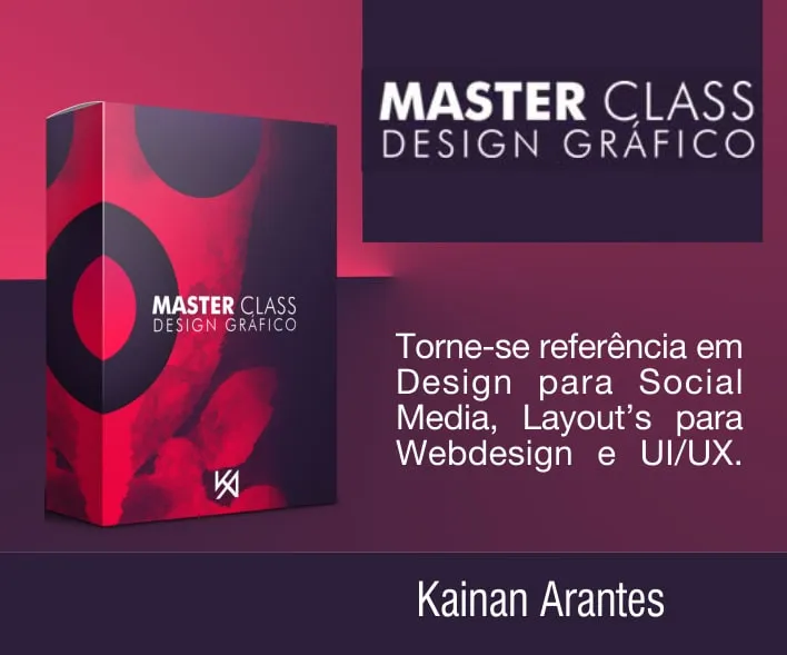 Capa: Master Class Design Gráfico Kainan Arantes: Download Agora!