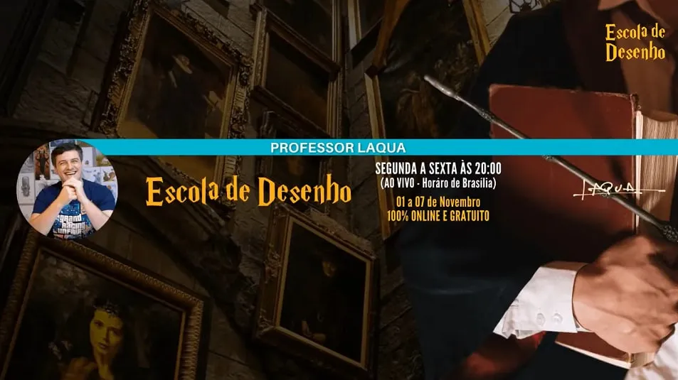 Capa: Escola de Desenho Laqua: Baixar Curso Completo Agora!