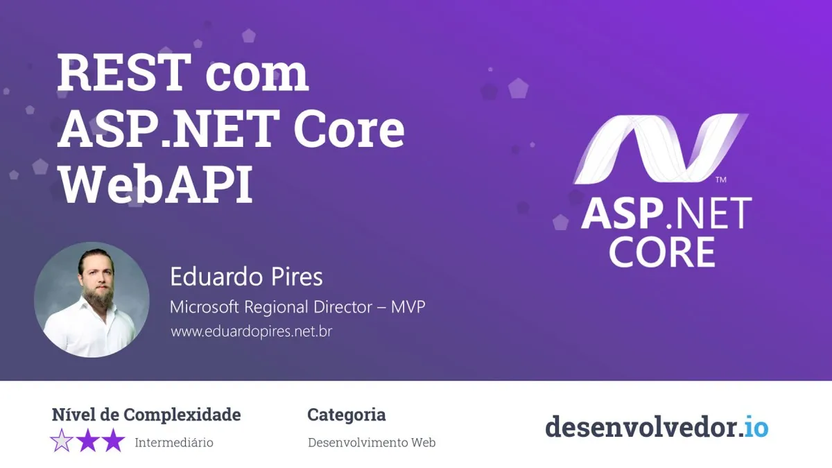 Capa: Baixar REST com ASP.NET Core WebAPI | Curso Completo 2022
