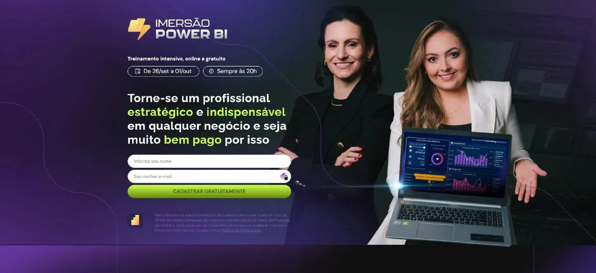 Capa: Imersão Power BI: Download Completo com Karine Lago e Letícia Smirelli