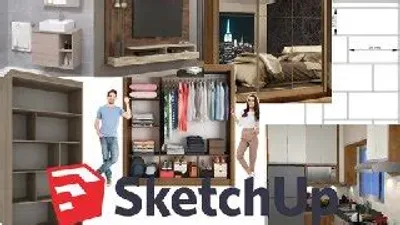 Capa: Sketchup Marcenaria Moderna: Baixe o Curso Completo Agora!